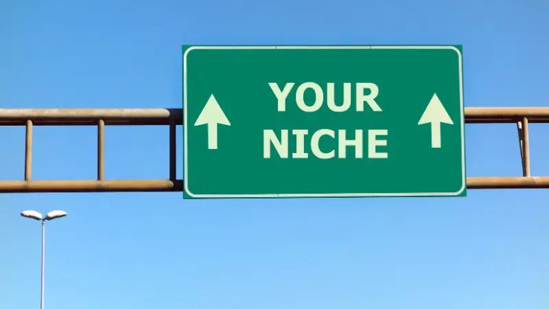Votre texte de niche sur un panneau de signalisation vert