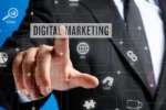 concept de marketing numérique sur écran tactile
