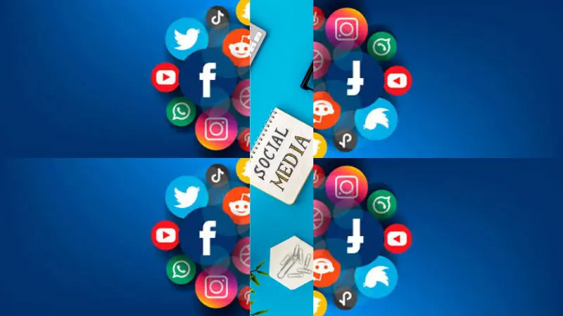 concept des icônes de médias sociaux de Facebook, Tiktok et d'autres médias 